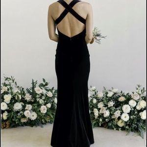 Revelry velvet bridesmaid dress